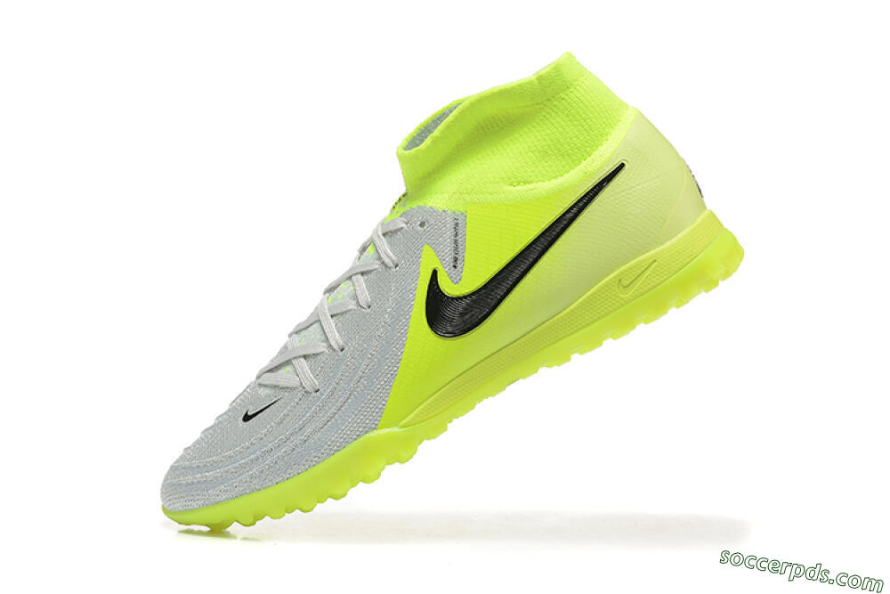 Nike Phantom Luna Elite TF High-Tops Football Shoes - Grey/Yellow/Black 8