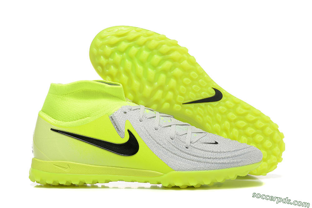 Nike Phantom Luna Elite TF High-Tops Football Shoes - Grey/Yellow/Black 1