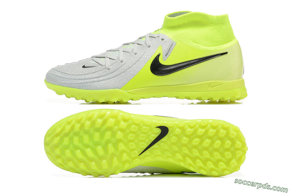 Nike Phantom Luna Elite TF High-Tops Football Shoes - Grey/Yellow/Black 0