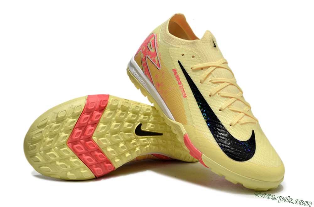 Nike Air Zoom Mercurial Vapor 16 Elite TF Low-Tops Football Shoes - Yellow/Black/Red 3