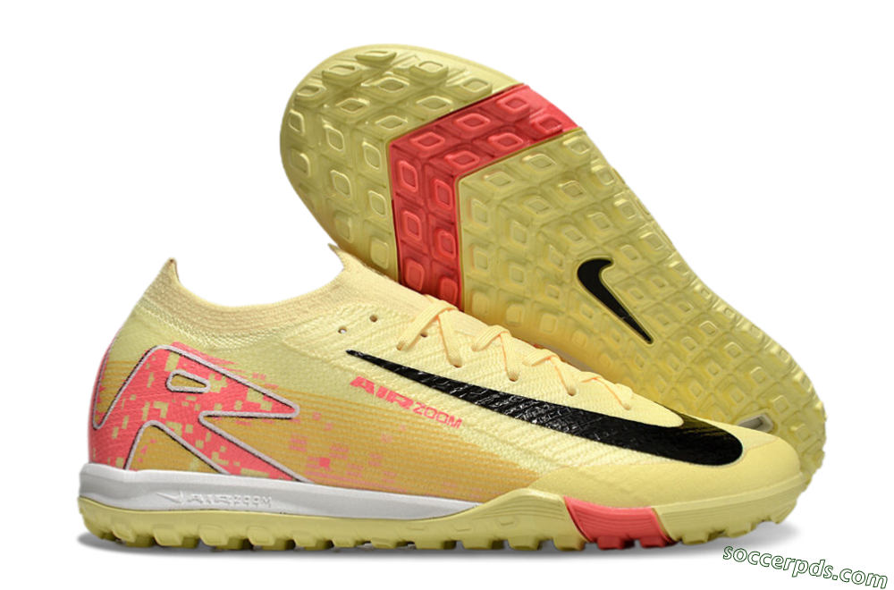 Nike Air Zoom Mercurial Vapor 16 Elite TF Low-Tops Football Shoes - Yellow/Black/Red 1