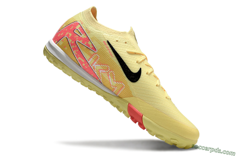 Nike Air Zoom Mercurial Vapor 16 Elite TF Low-Tops Football Shoes - Yellow/Black/Red 4