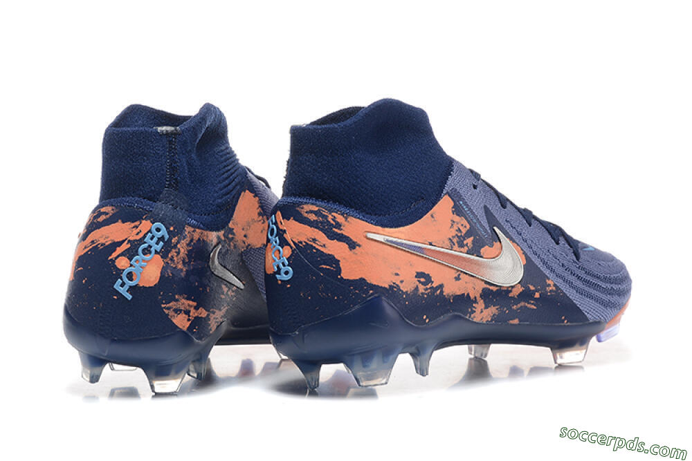 Nike Phantom Luna Elite FG High-Tops Football Boots - Blue/Silver/Orange 9