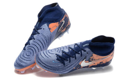 Nike Phantom Luna Elite FG High-Tops Football Boots - Blue/Silver/Orange