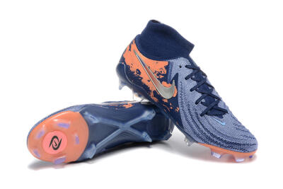Nike Phantom Luna Elite FG High-Tops Football Boots - Blue/Silver/Orange