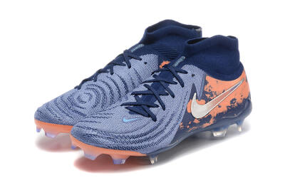 Nike Phantom Luna Elite FG High-Tops Football Boots - Blue/Silver/Orange