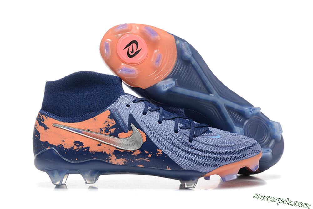 Nike Phantom Luna Elite FG High-Tops Football Boots - Blue/Silver/Orange 1