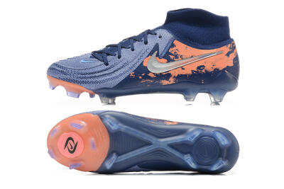 Nike Phantom Luna Elite FG High-Tops Football Boots - Blue/Silver/Orange