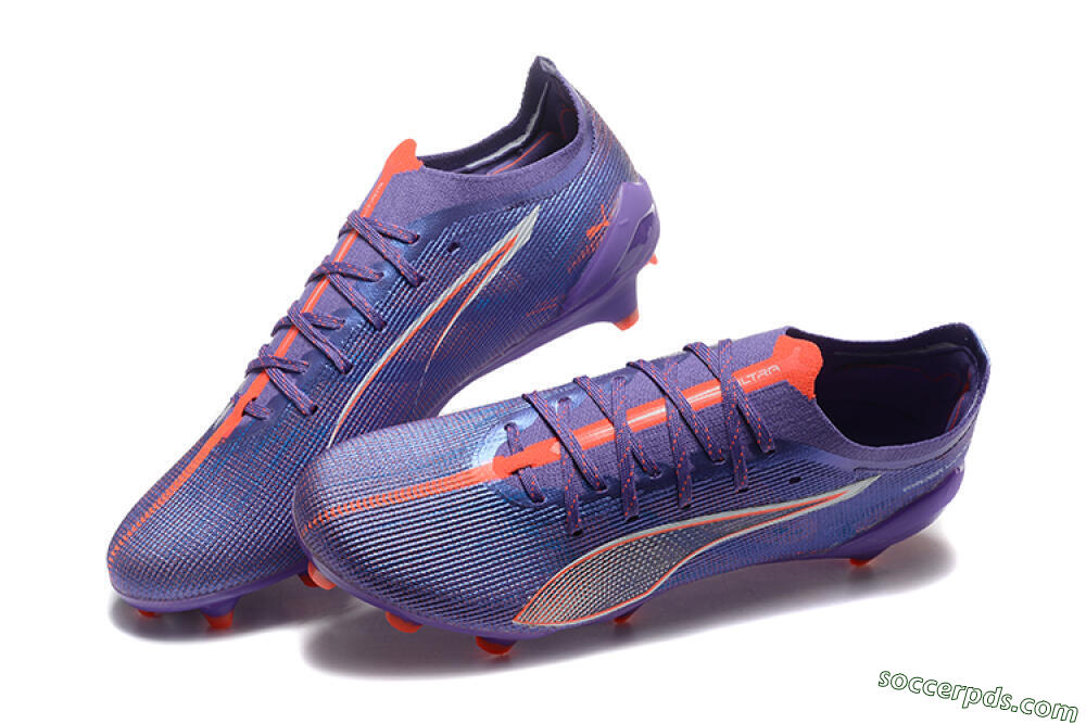 Puma Ultra 5 Ultimate FG Low-Tops Football Boots - Purple/Blue/Red 6
