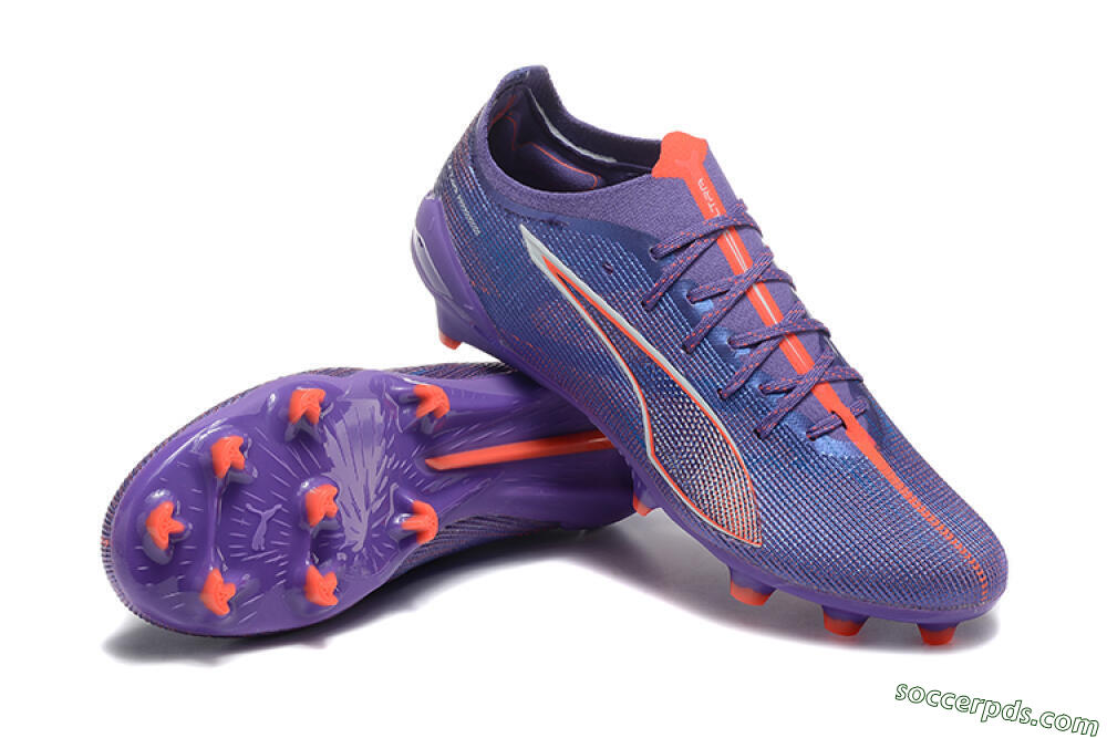 Puma Ultra 5 Ultimate FG Low-Tops Football Boots - Purple/Blue/Red 4