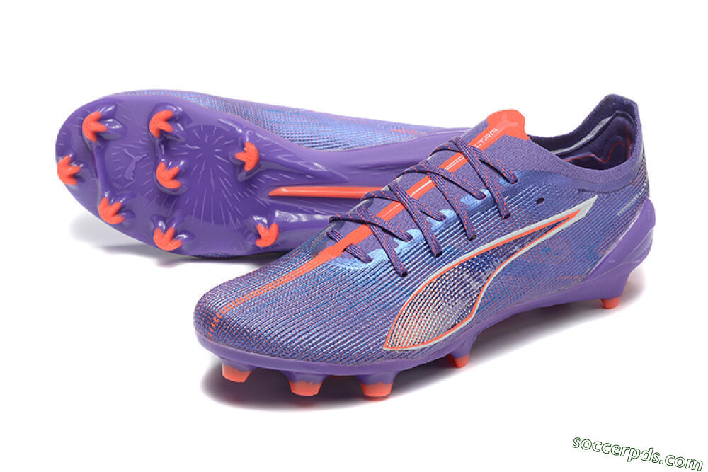 Puma Ultra 5 Ultimate FG Low-Tops Football Boots - Purple/Blue/Red 3