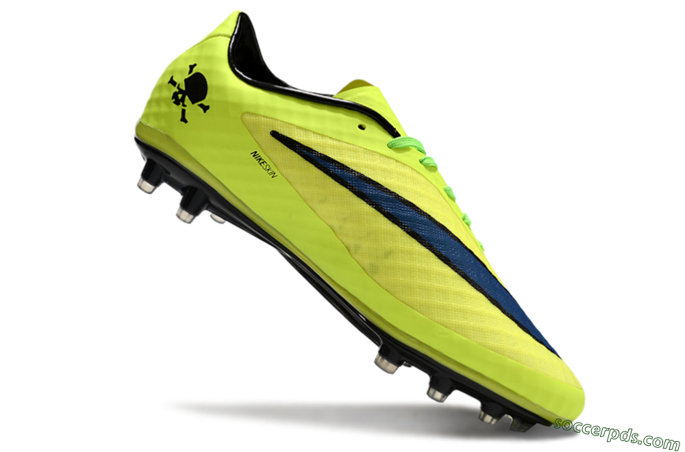 Nike Hypervenom Phantom FG Low-Tops Football Boots - Yellow/Blue/Black 4