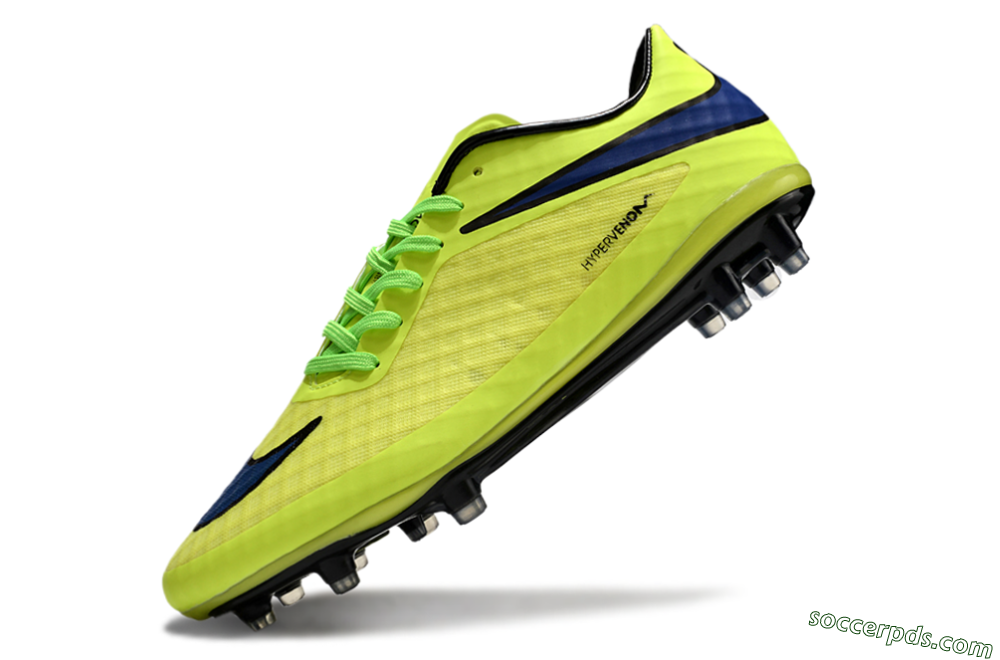 Nike Hypervenom Phantom FG Low-Tops Football Boots - Yellow/Blue/Black 5