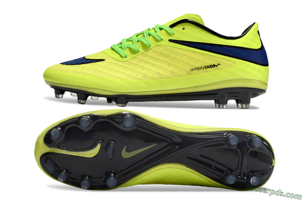 Nike Hypervenom Phantom FG Low-Tops Football Boots - Yellow/Blue/Black 0