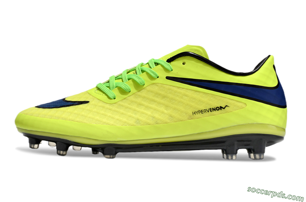 Nike Hypervenom Phantom FG Low-Tops Football Boots - Yellow/Blue/Black 2