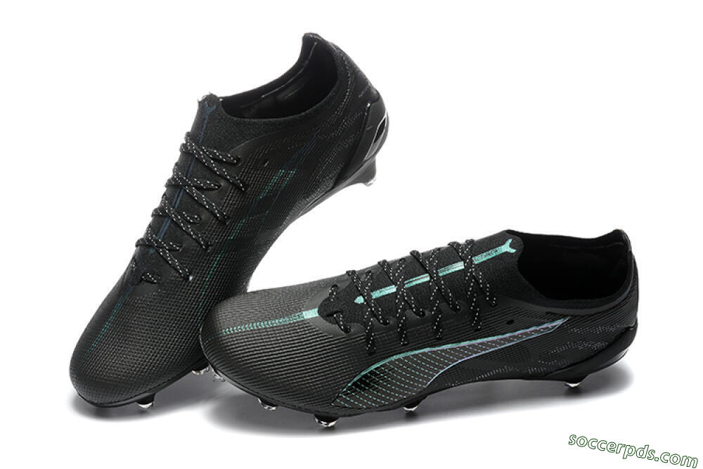 Puma Ultra 5 Ultimate FG Low-Tops Football Boots - Black/Jade/White 6