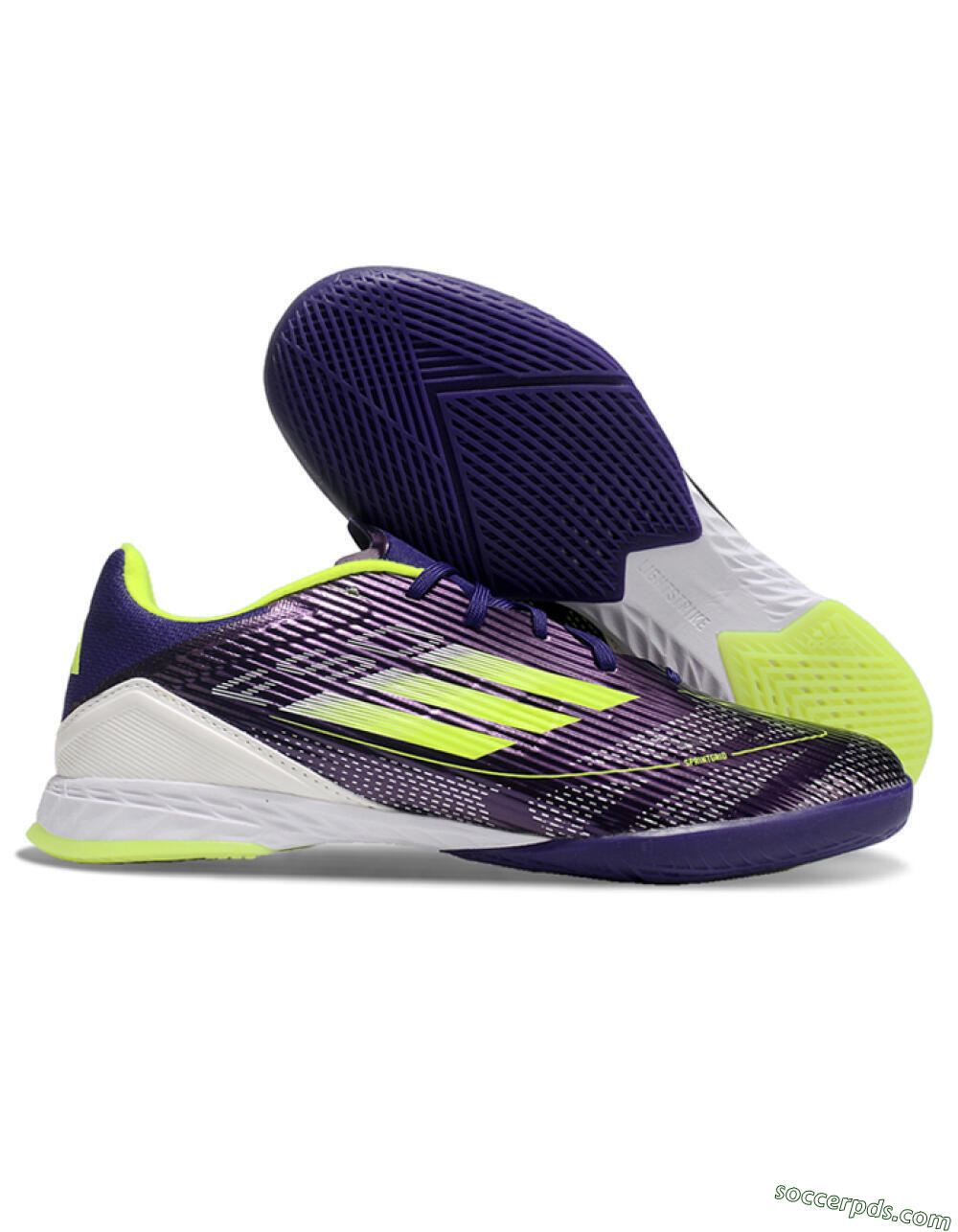 Adidas F50 Elite IC Low-Tops Football Shoes - Purple/Yellow/White 1