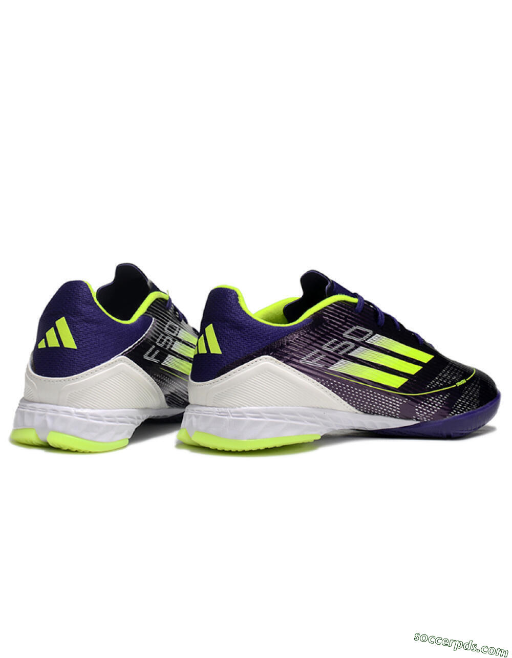 Adidas F50 Elite IC Low-Tops Football Shoes - Purple/Yellow/White 6