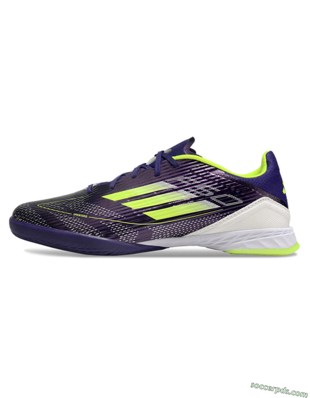 Adidas F50 Elite IC Low-Tops Football Shoes - Purple/Yellow/White 2