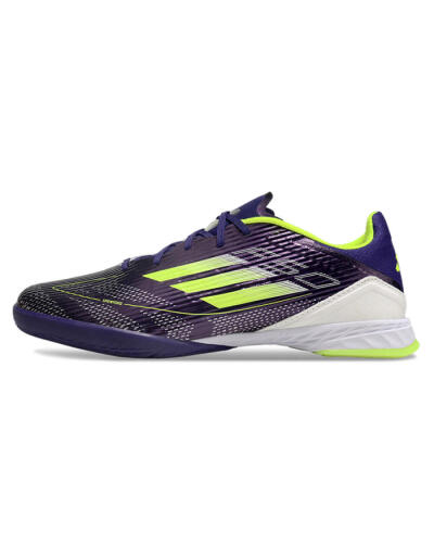 Adidas F50 Elite IC Low-Tops Football Shoes - Purple/Yellow/White