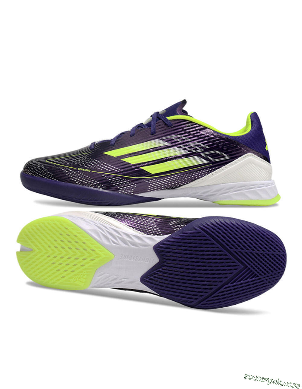 Adidas F50 Elite IC Low-Tops Football Shoes - Purple/Yellow/White 0