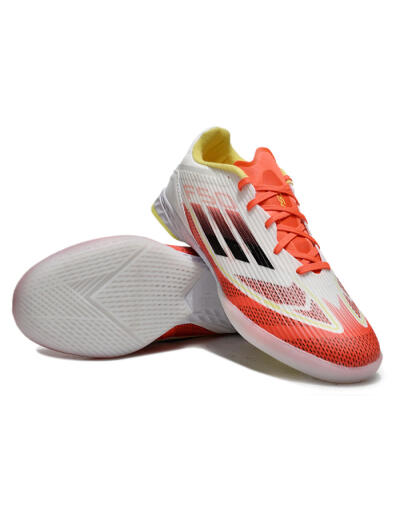 Adidas F50 Elite IC Low-Tops Football Shoes - Red/White/Yellow