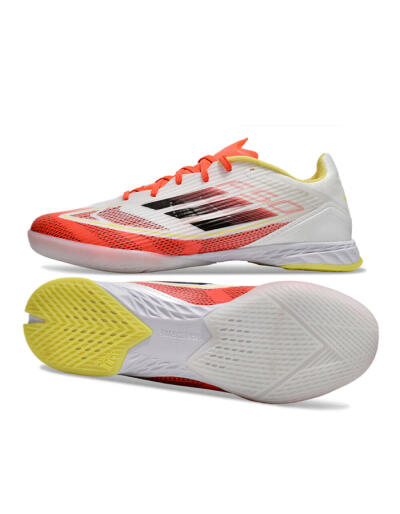 Adidas F50 Elite IC Low-Tops Football Shoes - Red/White/Yellow