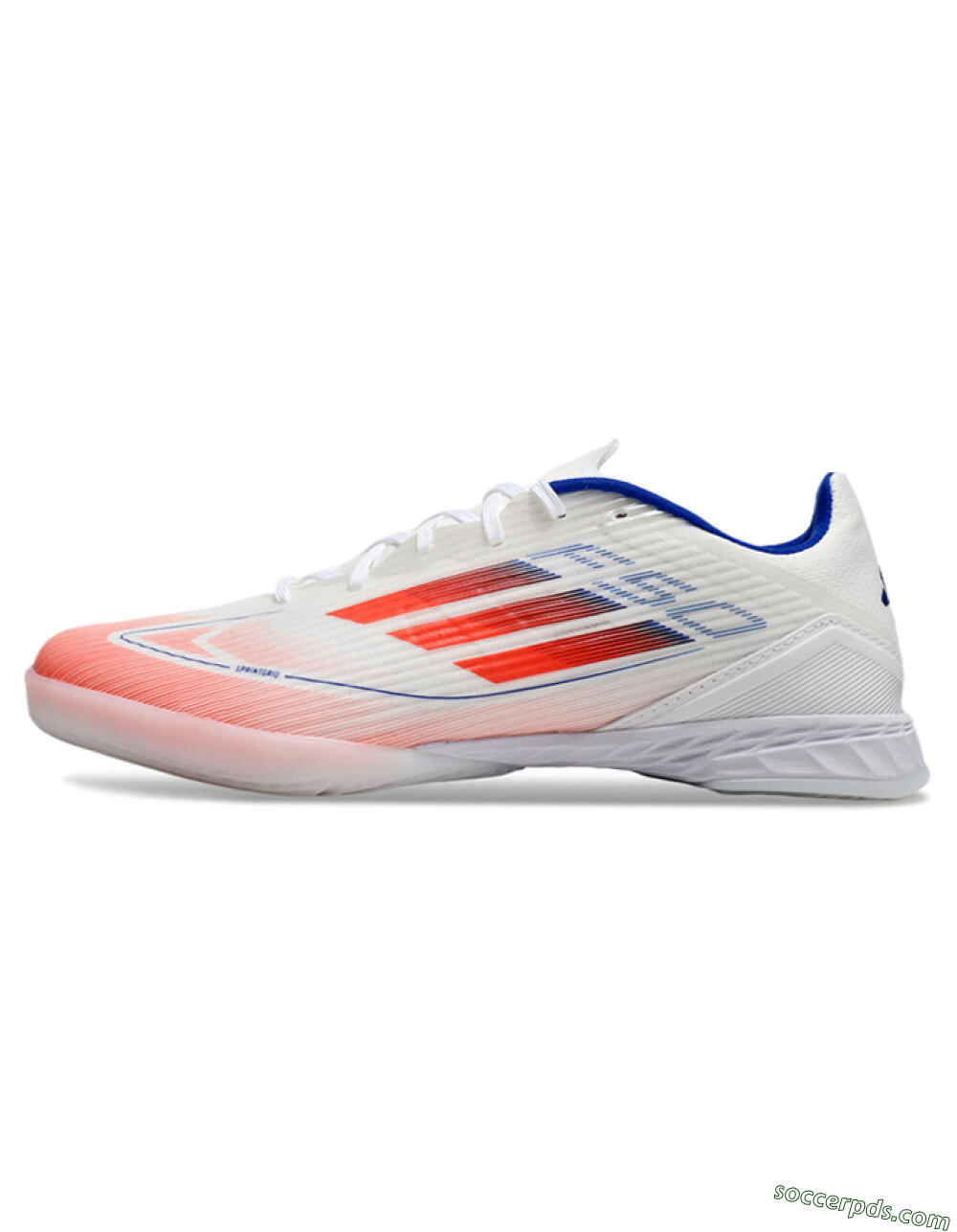 Adidas F50 Elite IC Low-Tops Football Shoes - White/Red/Blue 2