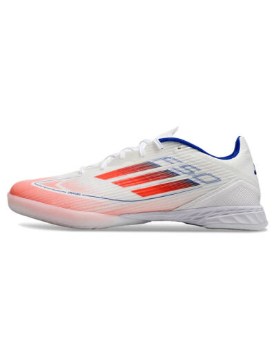 Adidas F50 Elite IC Low-Tops Football Shoes - White/Red/Blue