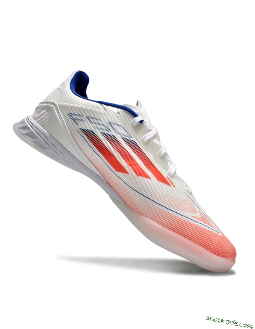 Adidas F50 Elite IC Low-Tops Football Shoes - White/Red/Blue 4