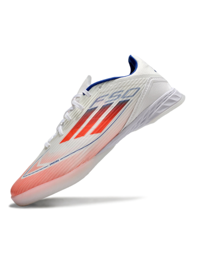 Adidas F50 Elite IC Low-Tops Football Shoes - White/Red/Blue