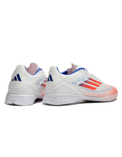 Adidas F50 Elite IC Low-Tops Football Shoes - White/Red/Blue