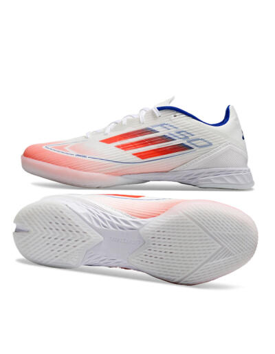 Adidas F50 Elite IC Low-Tops Football Shoes - White/Red/Blue
