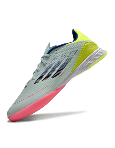 Adidas F50 Elite IC Low-Tops Football Shoes - Jade/Blue/Yellow