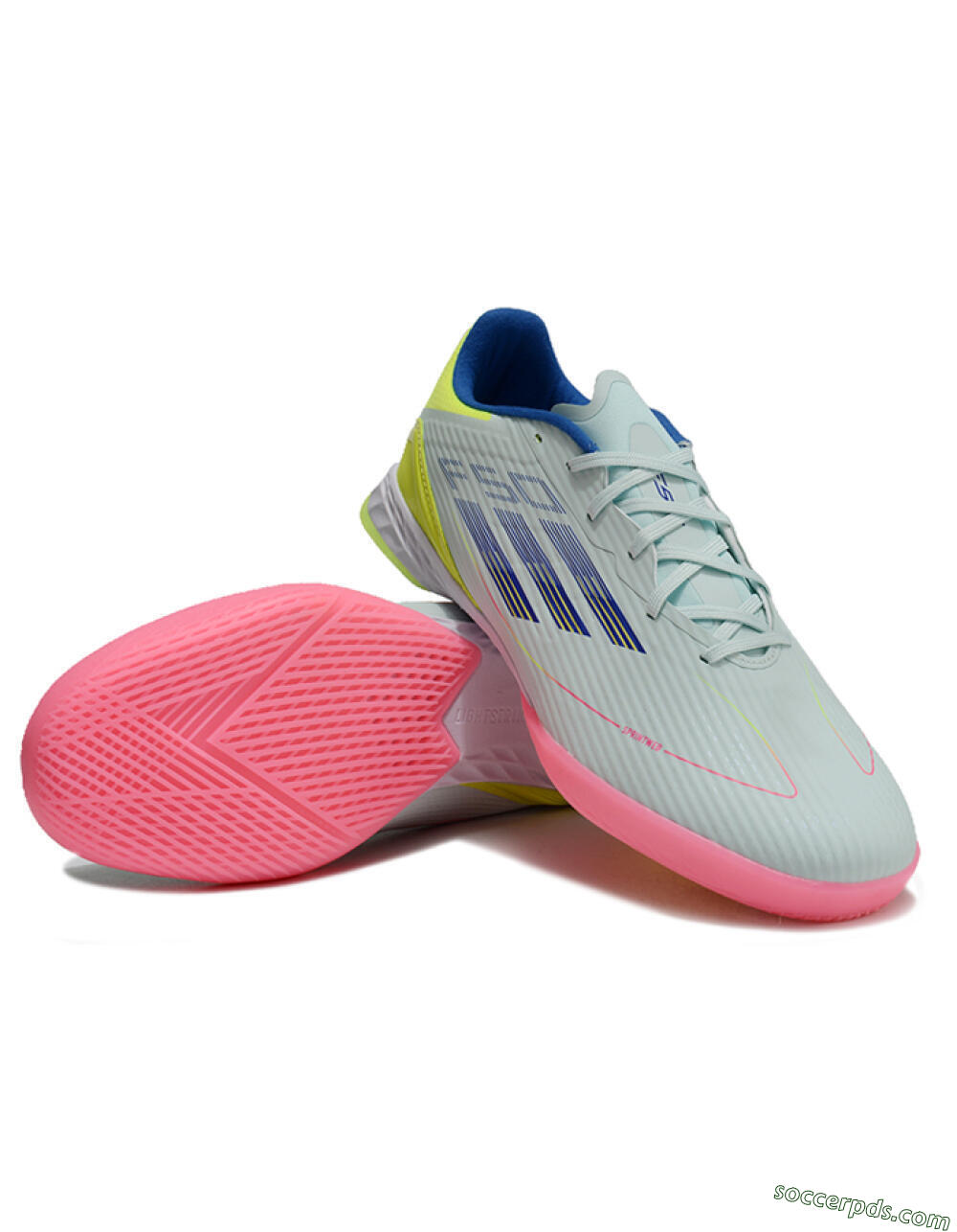 Adidas F50 Elite IC Low-Tops Football Shoes - Jade/Blue/Yellow 3