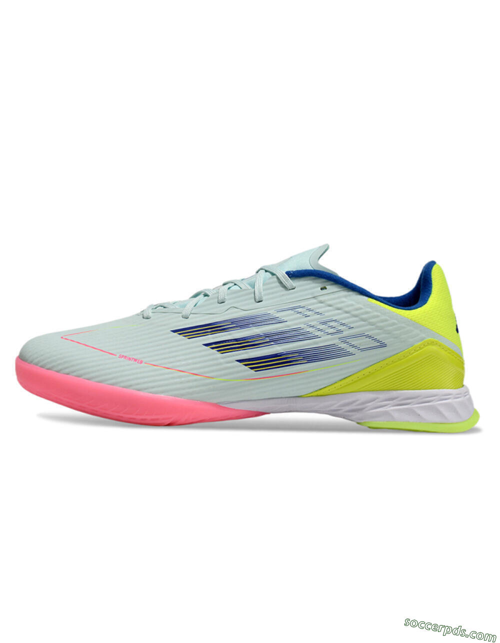 Adidas F50 Elite IC Low-Tops Football Shoes - Jade/Blue/Yellow 2
