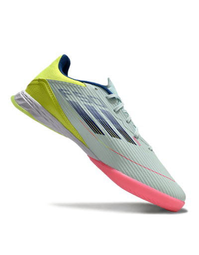 Adidas F50 Elite IC Low-Tops Football Shoes - Jade/Blue/Yellow