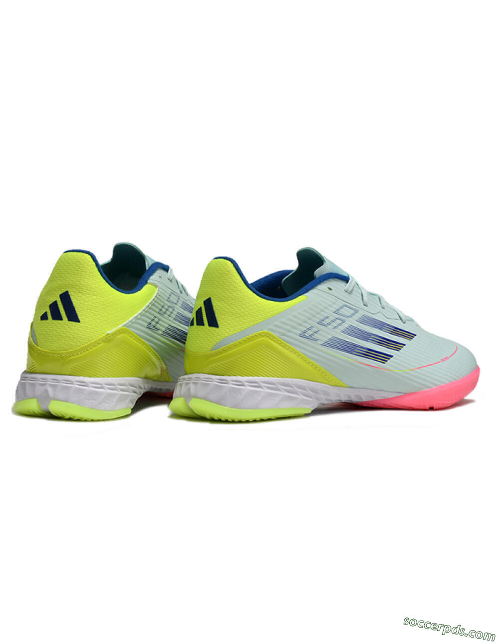Adidas F50 Elite IC Low-Tops Football Shoes - Jade/Blue/Yellow 6
