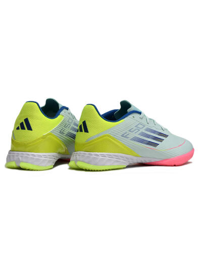Adidas F50 Elite IC Low-Tops Football Shoes - Jade/Blue/Yellow