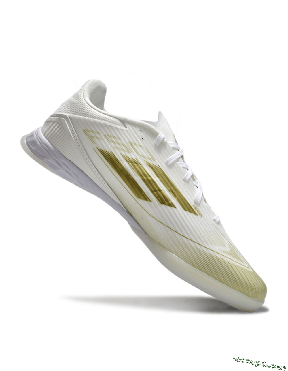 Adidas F50 Elite IC Low-Tops Football Shoes - White/Gold 4