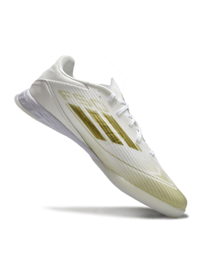 Adidas F50 Elite IC Low-Tops Football Shoes - White/Gold