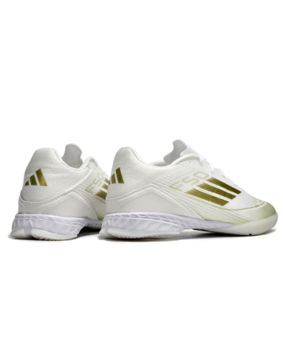 Adidas F50 Elite IC Low-Tops Football Shoes - White/Gold