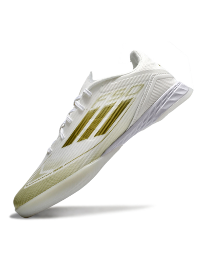 Adidas F50 Elite IC Low-Tops Football Shoes - White/Gold