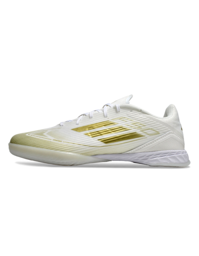 Adidas F50 Elite IC Low-Tops Football Shoes - White/Gold