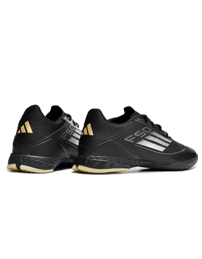 Adidas F50 Elite IC Low-Tops Football Shoes - Black/White/Gold