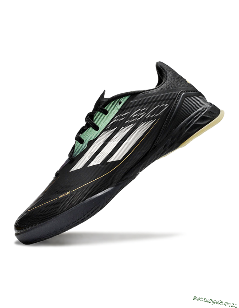 Adidas F50 Elite IC Low-Tops Football Shoes - Black/White/Gold 5
