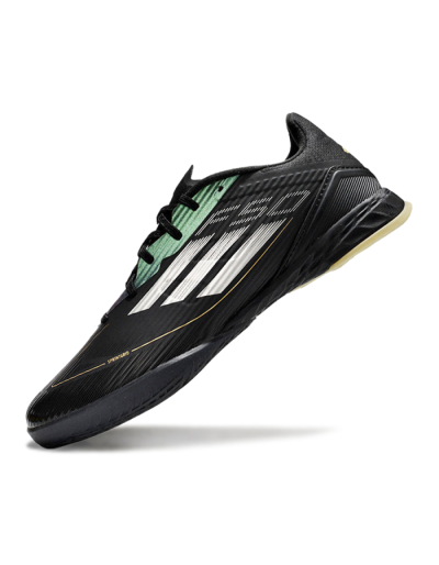 Adidas F50 Elite IC Low-Tops Football Shoes - Black/White/Gold