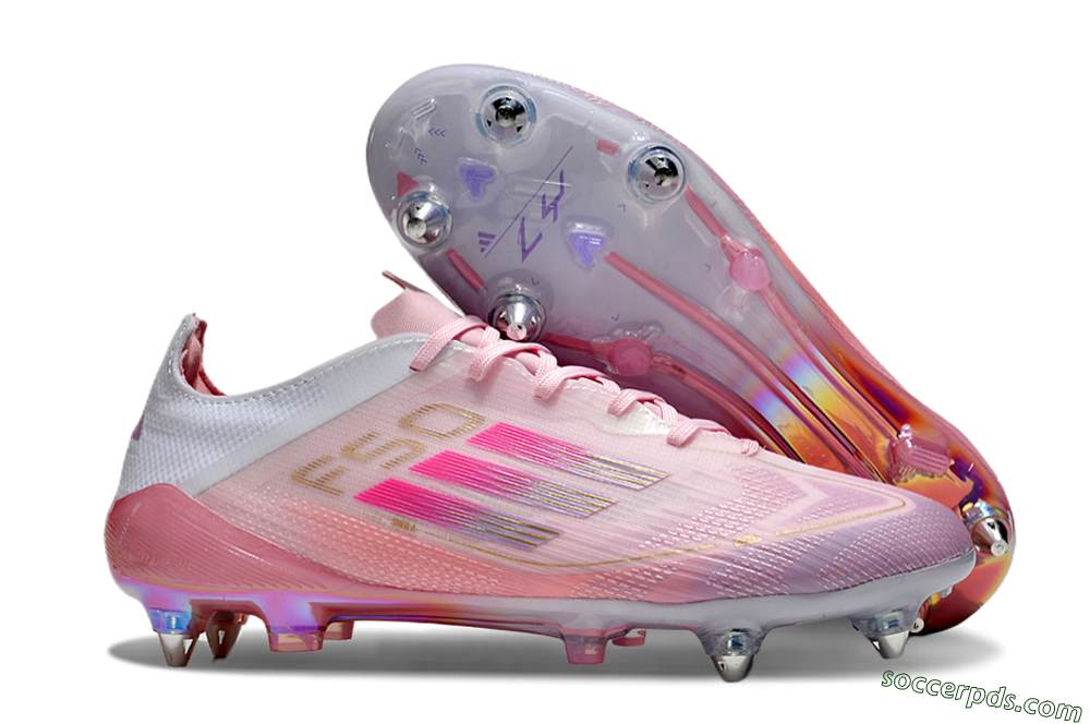Adidas F50 Elite 304 SG Low-Tops Football Boots - Pink/Gold/White 1