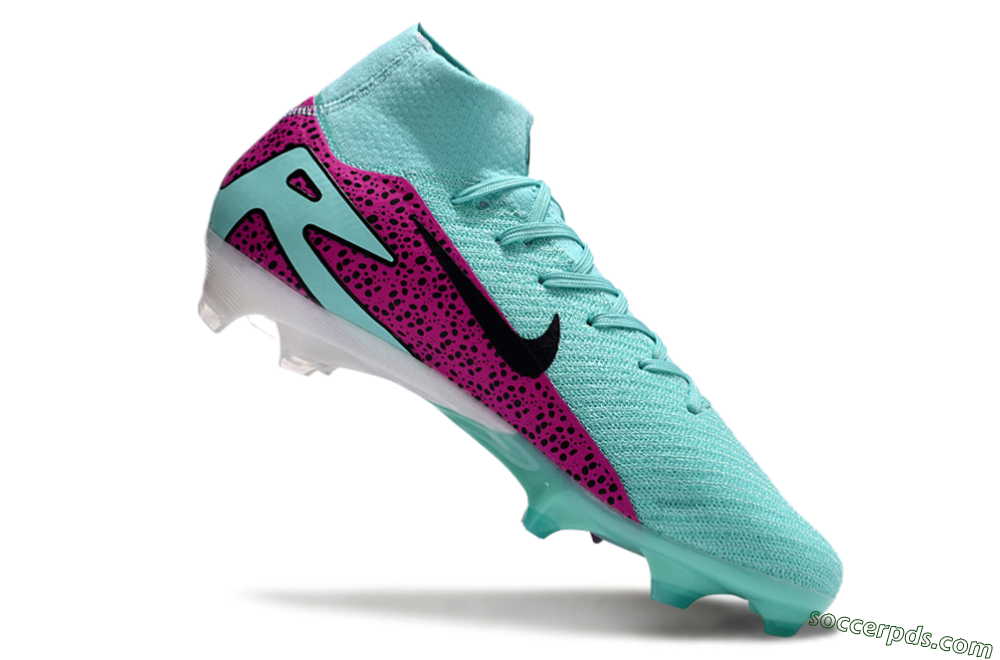 Nike Air Zoom Mercurial Superfly 10 Elite FG High-Tops Football Boots - Jade/Black/Purple 4