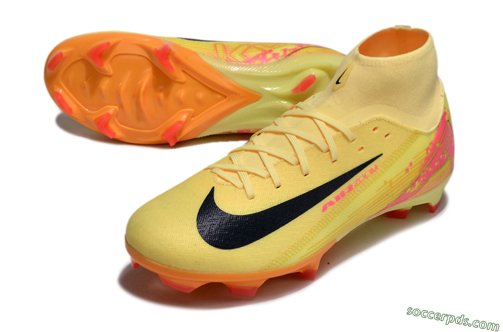 Nike Air Zoom Mercurial Superfly 10 Elite FG High-Tops Football Boots - Yellow/Black/Red 3